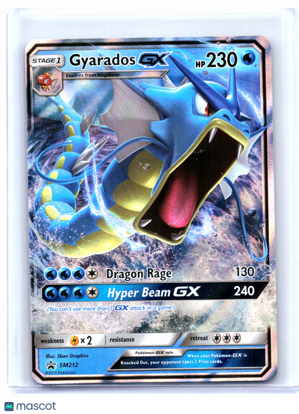 2019 Pokemon—Gyarados GX #SM212 Sun & Moon Promos—Black Star Promo Holo