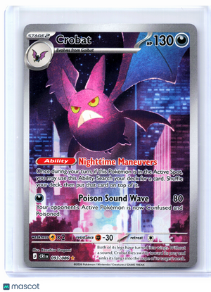 2026 Pokemon—Crobat #093/086 Chaos Rising—Illustration Rare Holo