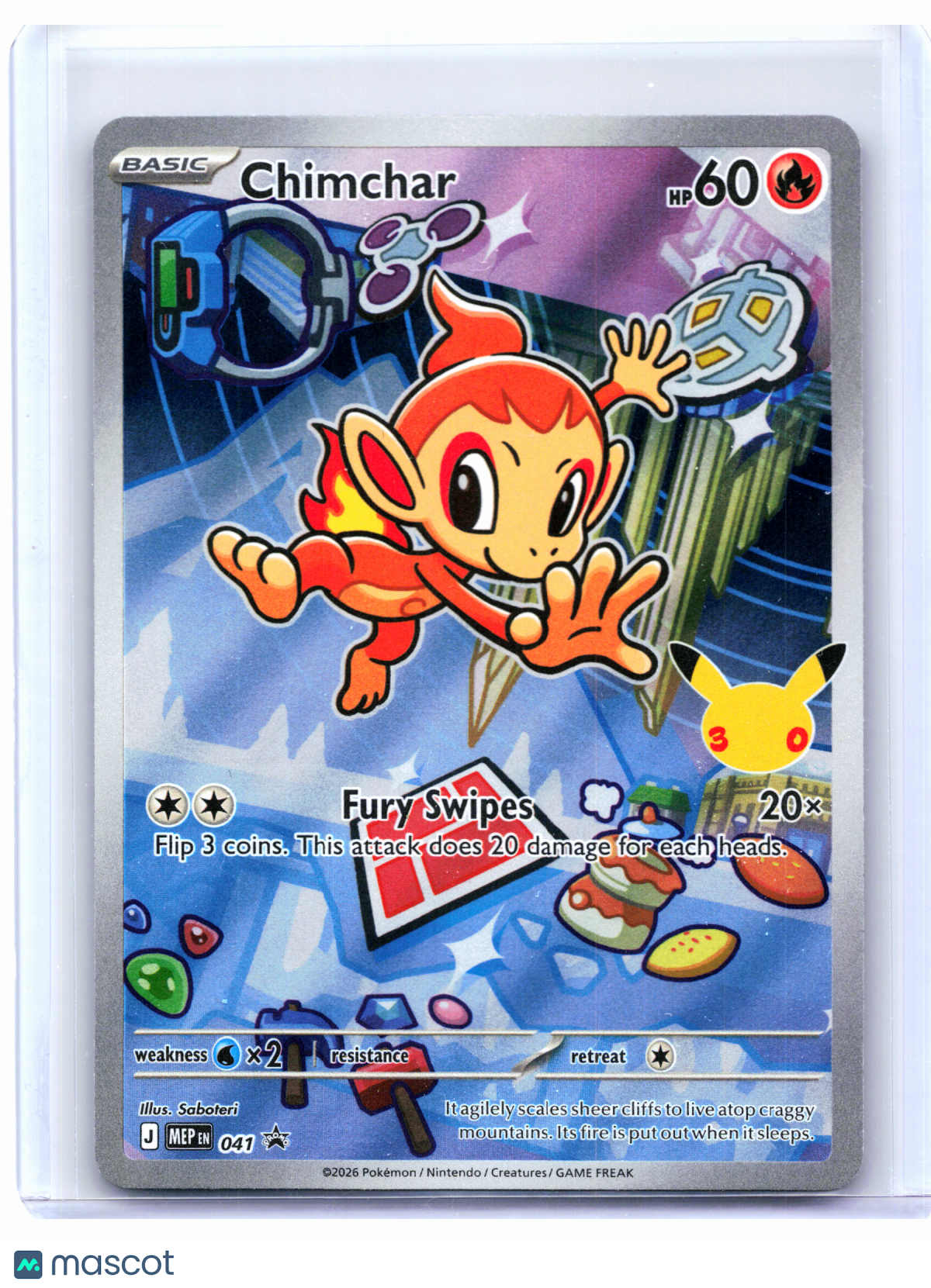2026 Pokemon—Chimchar #041 Mega Evolution Promo—Black Star Promo Holo