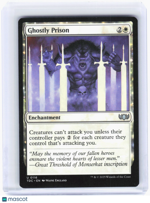 2025 Magic: The Gathering—Ghostly Prison #116 (TDC)—Uncommon Non-Foil