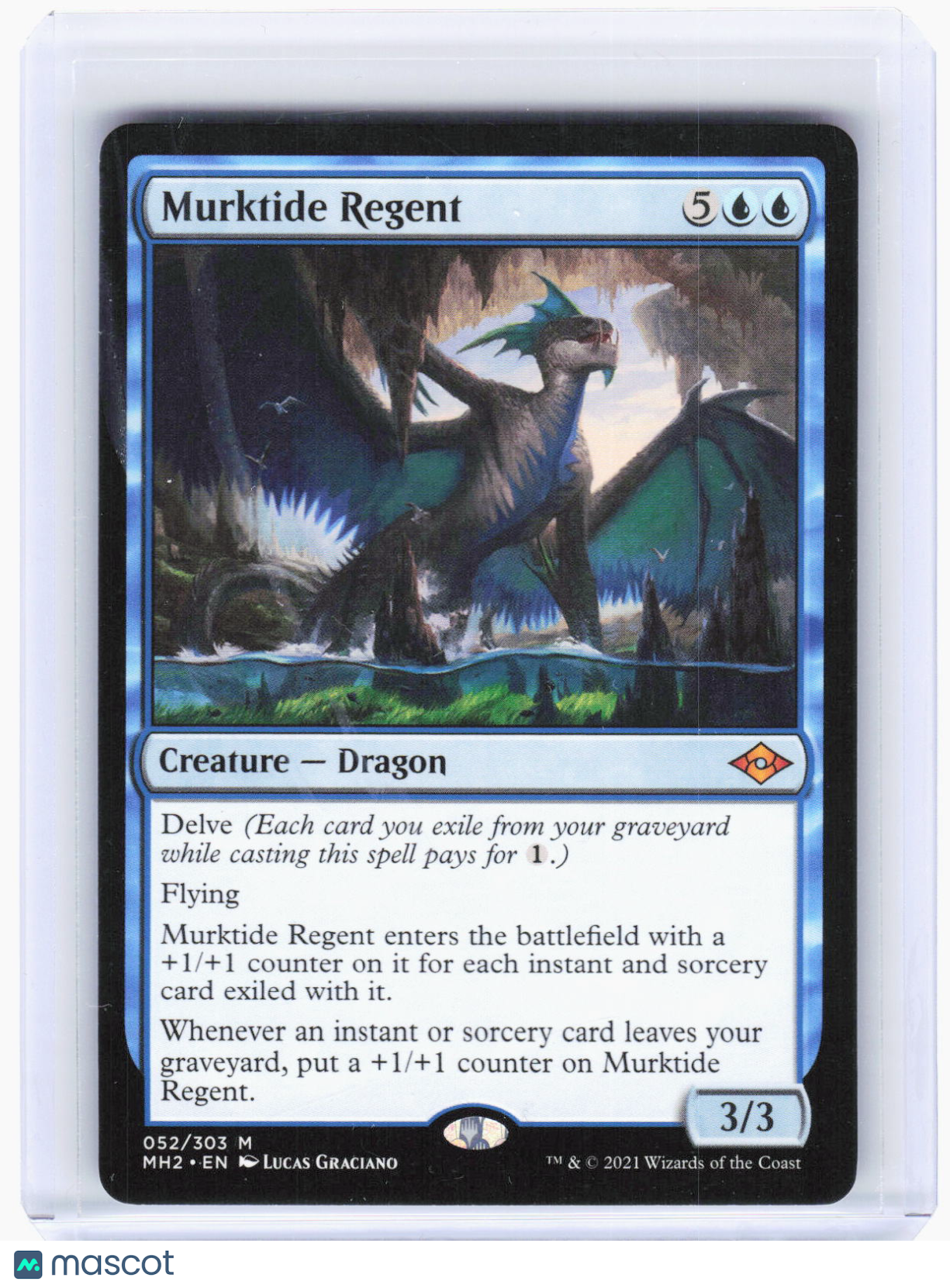 2021 Magic: The Gathering—Murktide Regent #52 Modern Horizons 2—Mythic Non-Foil