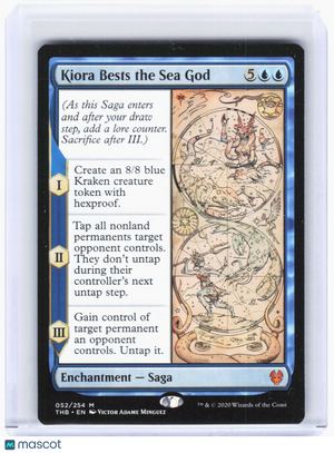 2020 Magic: The Gathering—Kiora Bests the Sea God #52 (THB)—Mythic Non-Foil