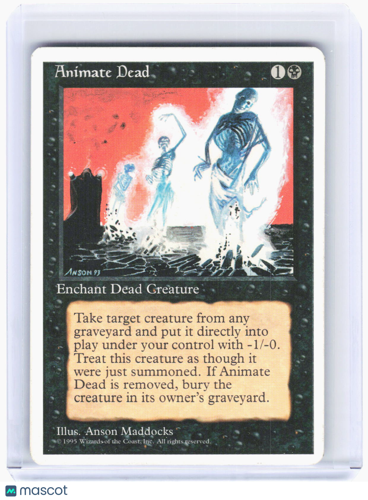 1995 Magic: The Gathering—Animate Dead #2(4ED)—Uncommon Non-Foil (MP)