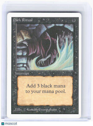 1994 Magic: The Gathering—Dark Ritual Unlimited Edition—Common Non-Foil (MP)