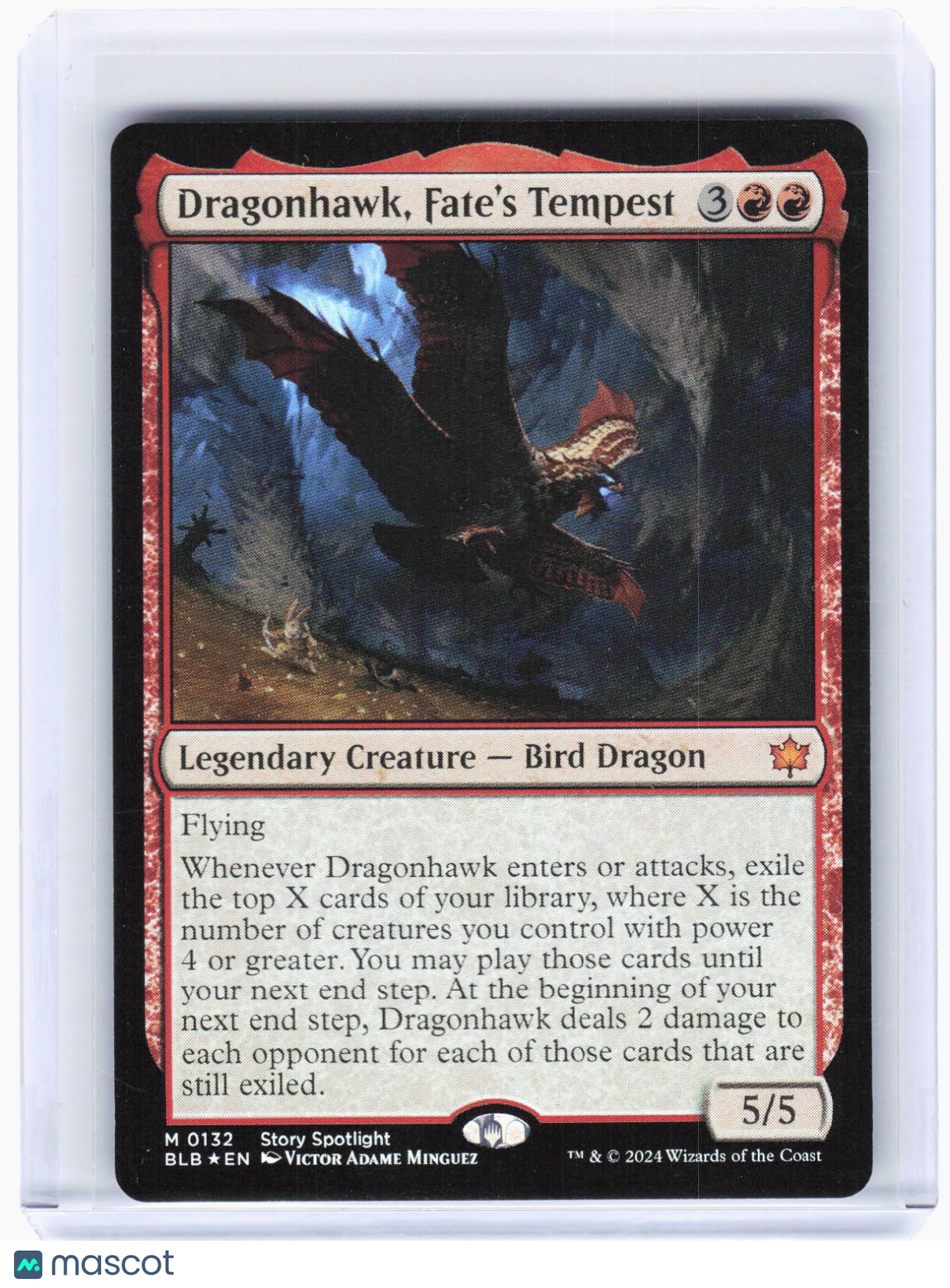 2024 Magic: The Gathering—Dragonhawk, Fate's Tempest #132 (BLB)—Mythic Foil