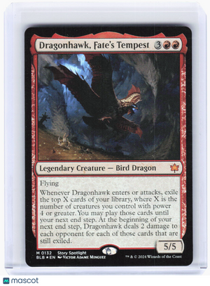 2024 Magic: The Gathering—Dragonhawk, Fate's Tempest #132 (BLB)—Mythic Foil