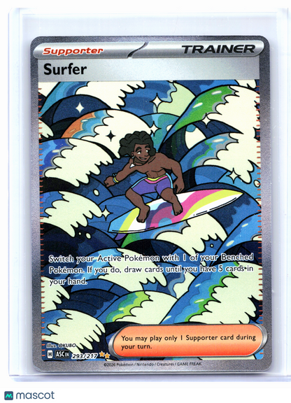 2026 Pokemon—Surfer #293/217 Ascended Heroes—Special Illustration Rare Holo