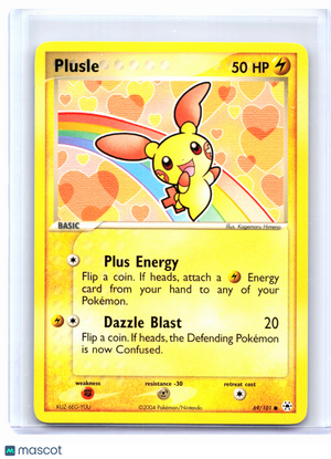 2004 Pokemon—Plusle #69/101 EX Hidden Legends—Common Nonholo