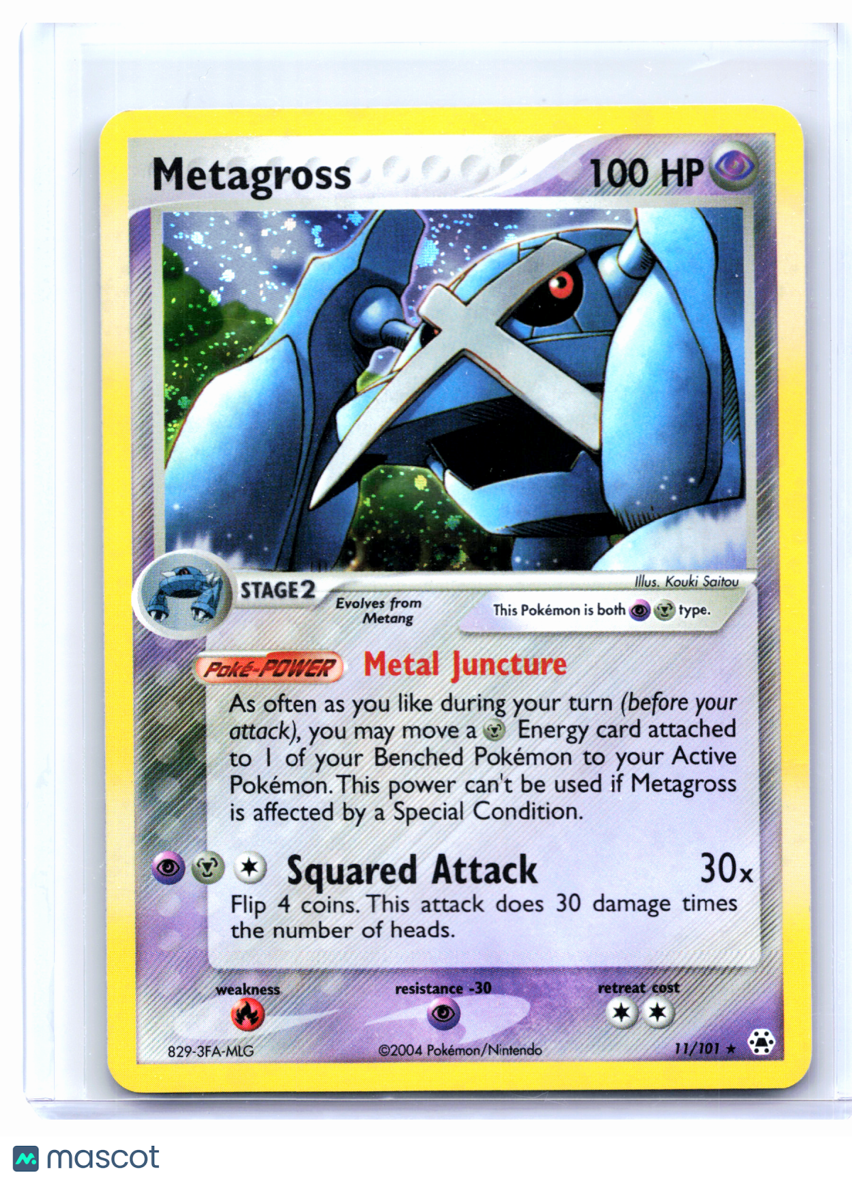 2004 Pokemon—Metagross #11/101 EX Hidden Legends—Holo Rare
