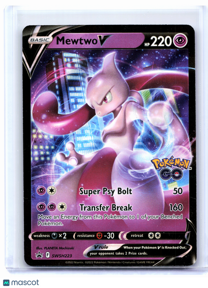 2022 Pokemon—Mewtwo V #SWSH223 Sword & Shield Promo—Black Star Promo Holo