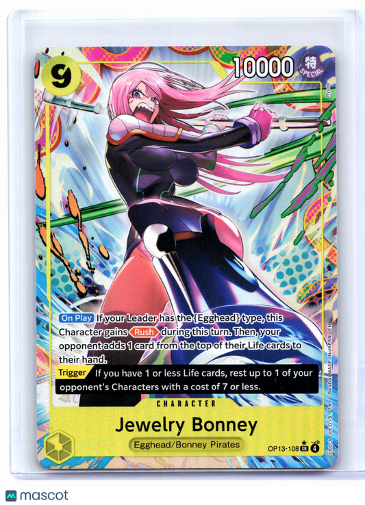 2025 One Piece—Jewelry Bonney (Alt Art) #OP13-108 Carrying On His Will—SR Foil