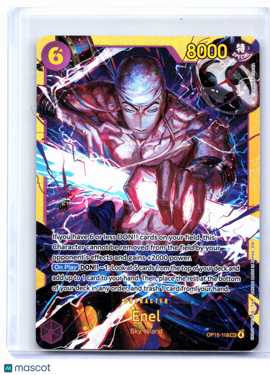 2026 One Piece—Enel #OP15-118 Adventure on Kami's Island—Secret Rare Foil