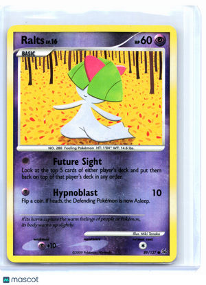 2009 Pokemon—Ralts #89/127 Platinum—Common Reverse Holo [Lightly Played]