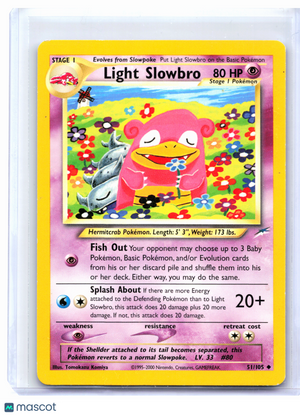 2002 Pokemon—Light Slowbro #51/105 Neo Destiny—Uncommon Nonholo [Lightly Played]