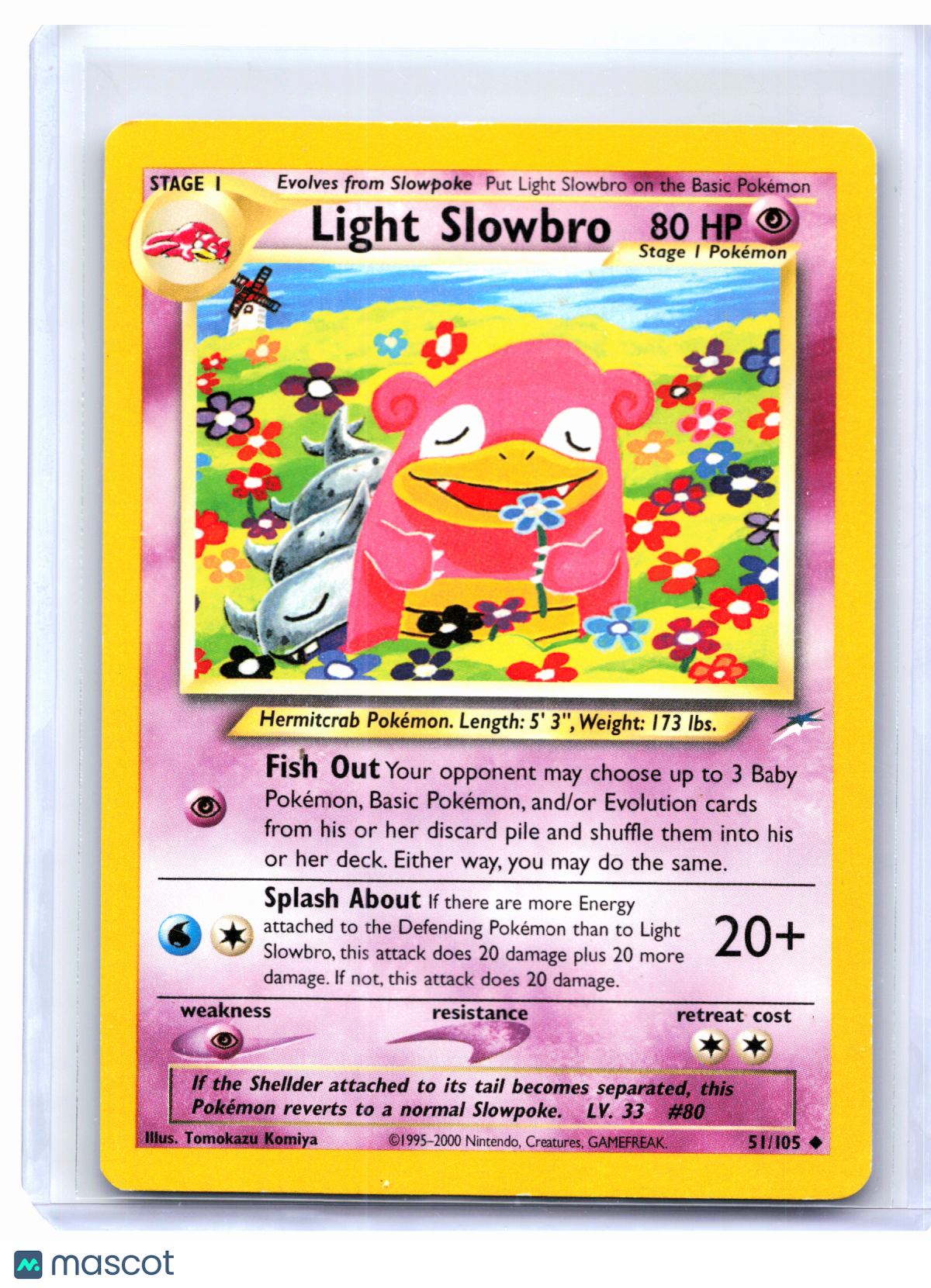 2002 Pokemon—Light Slowbro #51/105 Neo Destiny—Uncommon Nonholo [Lightly Played]