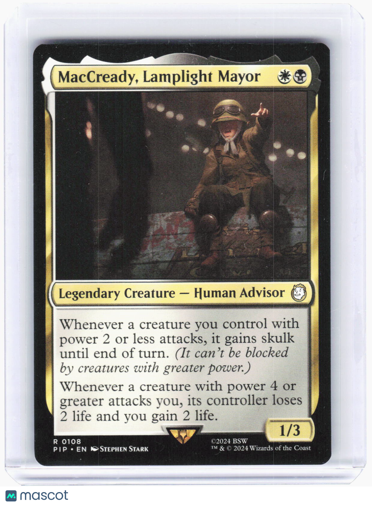 2024 Magic: The Gathering—MacCready, Lamplight Mayor #108 (PIP)—Rare Non-Foil