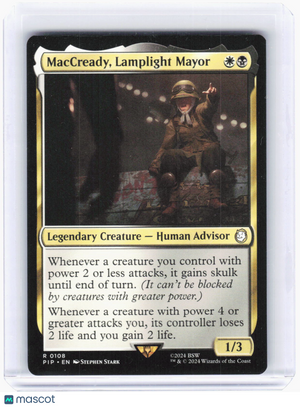2024 Magic: The Gathering—MacCready, Lamplight Mayor #108 (PIP)—Rare Non-Foil