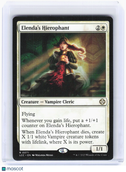 2023 Magic: The Gathering—Elenda's Hierophant #71 (LCC)—Rare Non-Foil