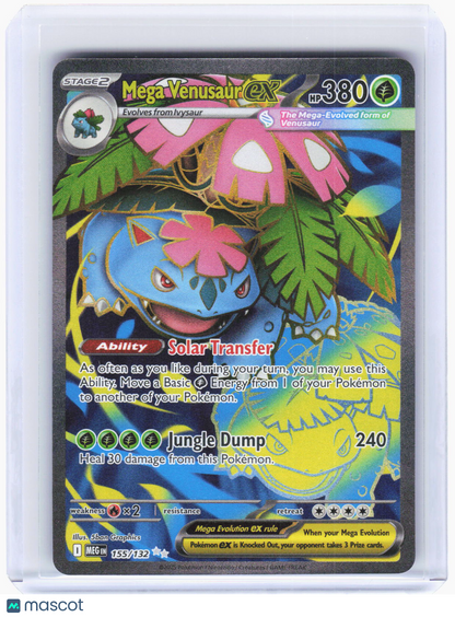 2025 Pokemon—Mega Venusaur ex #155/132 Mega Evolution—Ultra Rare Foil
