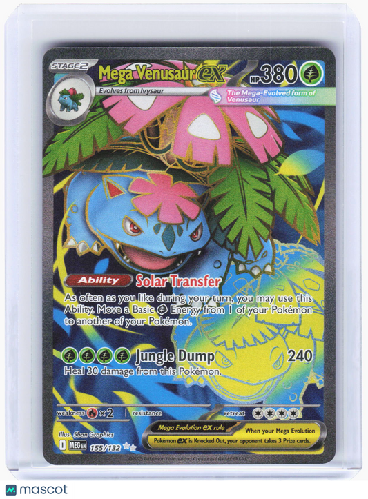2025 Pokemon—Mega Venusaur ex #155/132 Mega Evolution—Ultra Rare Foil