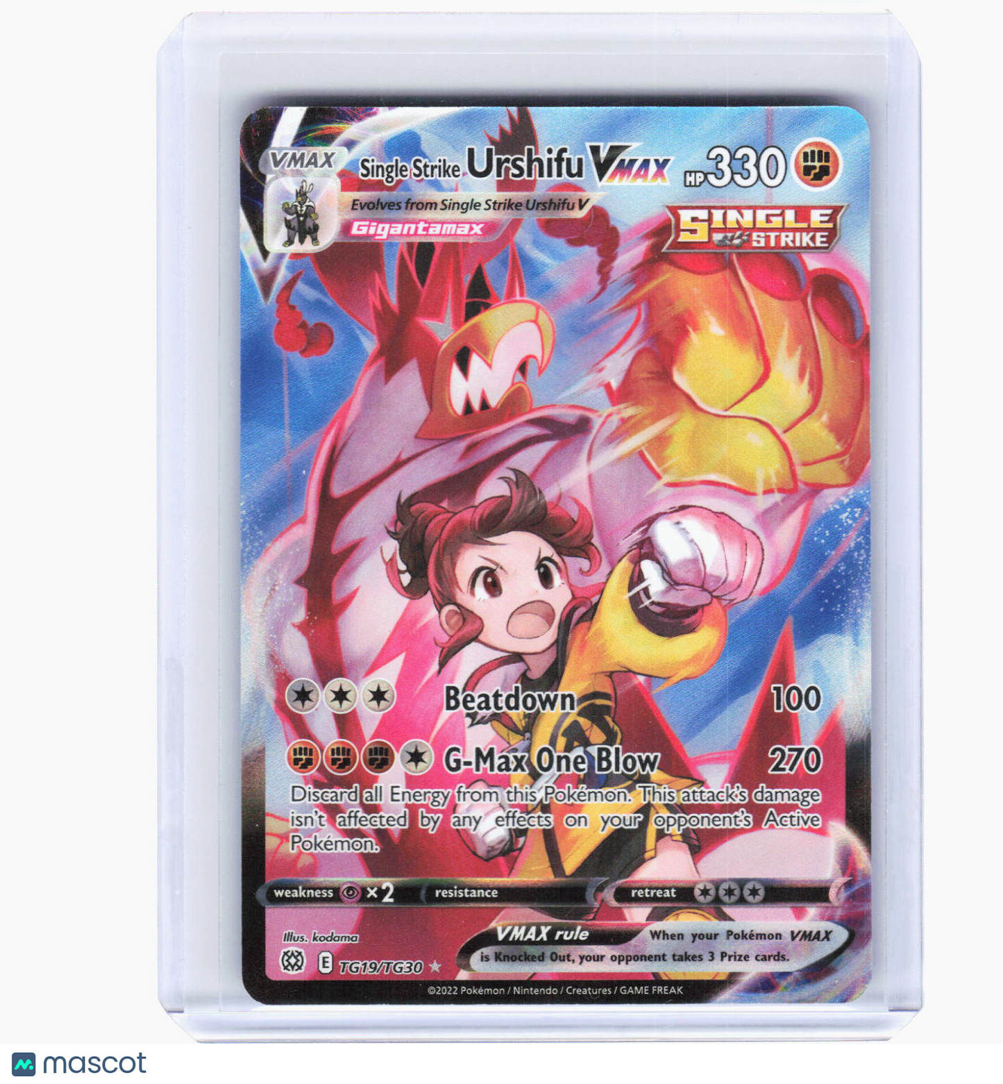 2022 Pokemon—Single Strike Urshifu VMAX #TG19/TG30 Brilliant Stars TG—UR Foil
