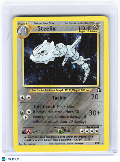 2000 Pokemon—Steelix #15/111 Neo Genesis—Holo Rare Holo (Lightly Played)