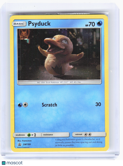 2019 Pokemon—Psyduck #SM199 SM Promos—Black Star Promo Nonholo [Sealed]