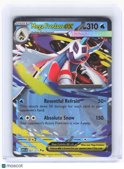 2026 Pokemon—Mega Froslass ex #47 Ascended Heroes—Double Rare Holo
