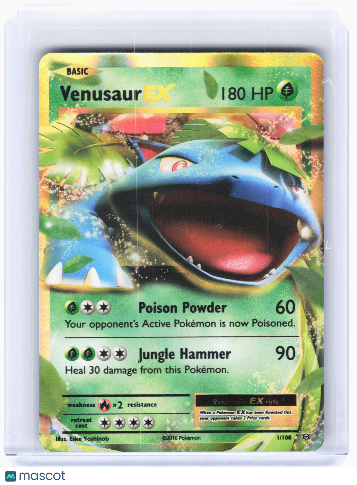 2016 Pokemon—Venusaur EX #1 Evolutions—Ultra Rare Holo