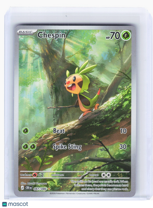 2026 Pokemon—Chespin #87 Chaos Rising—Illustration Rare Holo