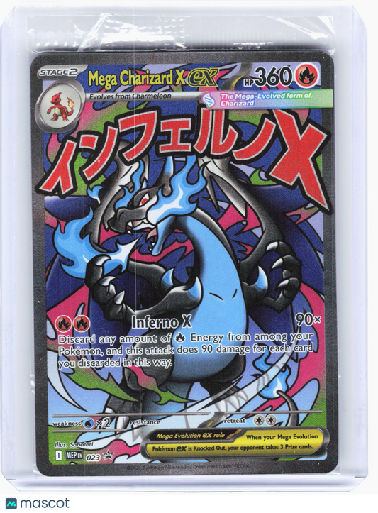 2025 Pokemon—Mega Charizard X ex #023 Mega Evolution—Black Star Promo [Sealed]