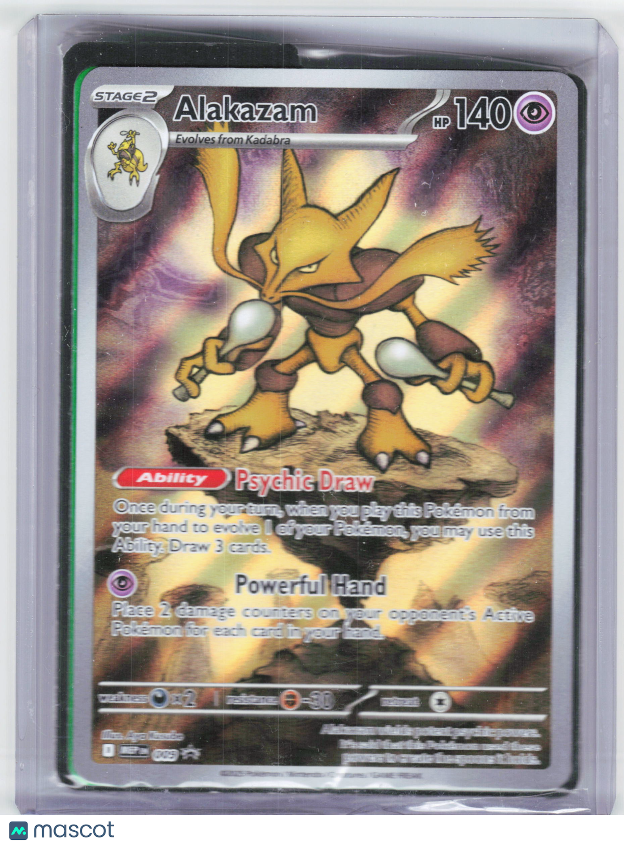 2023 Pokemon—Alakazam #9 Mega Evolution Promo—Black Star Promo Holo [Sealed]