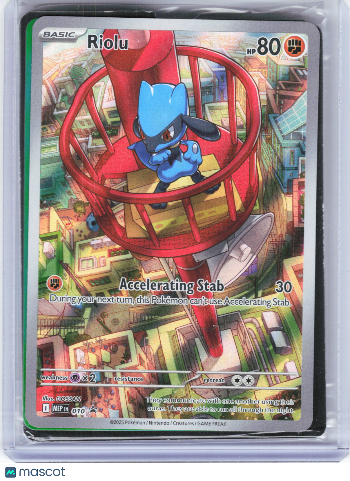 2025 Pokemon—Riolu #10 Mega Evolution Promo—Black Star Promo Holo [Sealed]