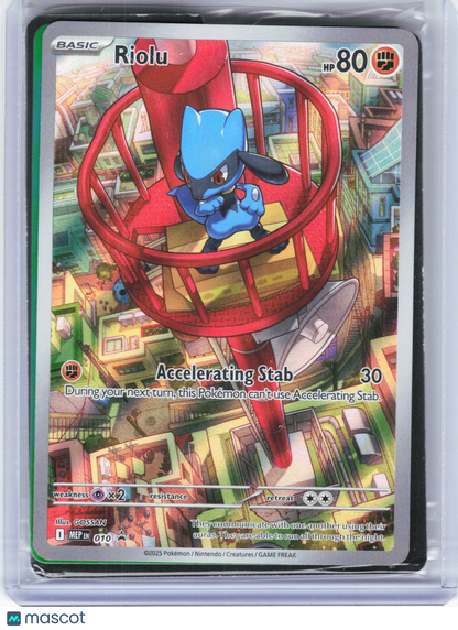 2025 Pokemon—Riolu #10 Mega Evolution Promo—Black Star Promo Holo [Sealed]