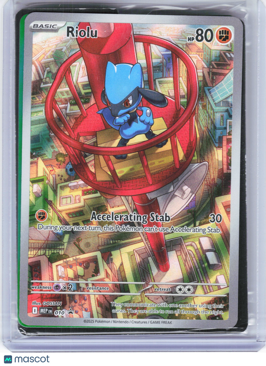 2025 Pokemon—Riolu #10 Mega Evolution Promo—Black Star Promo Holo [Sealed]