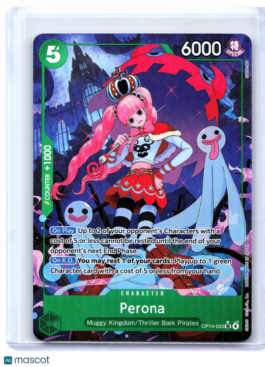 2026 One Piece—Perona (Alt Art) #OP14-033 The Azure Sea's Seven—Super Rare Foil