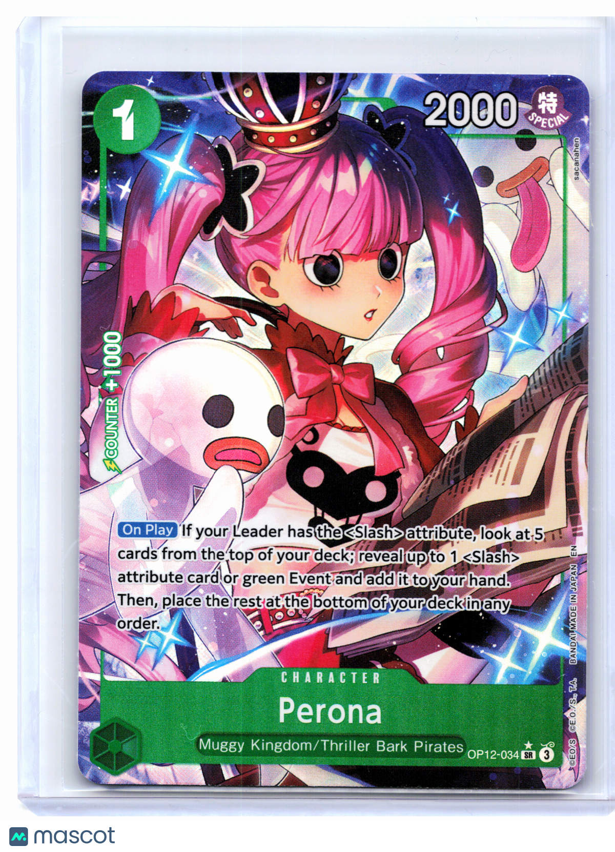 2025 One Piece—Perona (Alt Art) #OP12-034 Legacy of the Master—Super Rare Foil