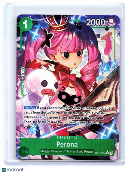 2025 One Piece—Perona (Alt Art) #OP12-034 Legacy of the Master—Super Rare Foil