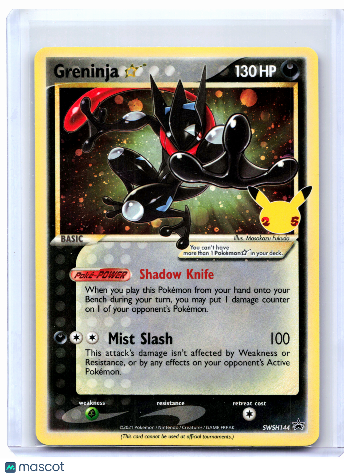 2021 Pokemon—Greninja Star #SWSH144 Celebrations—Black Star Promo Holo [LP]
