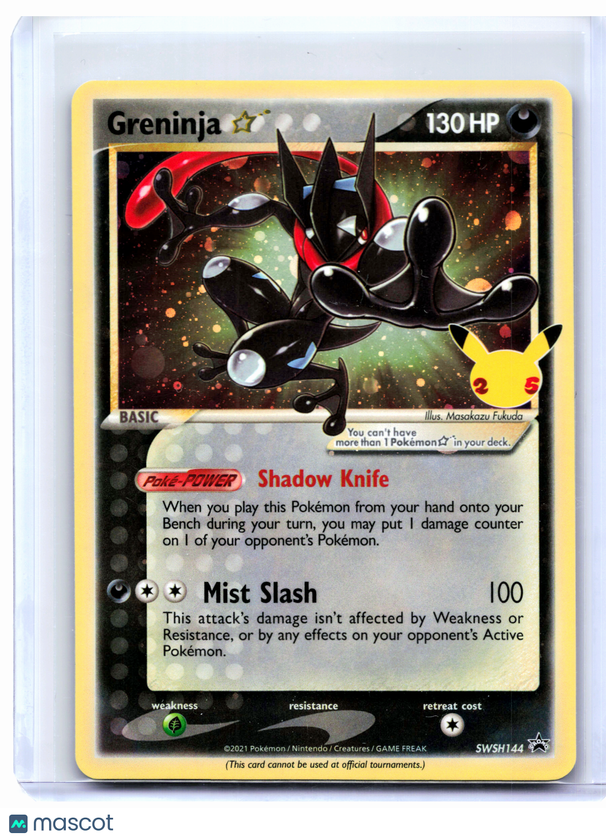2021 Pokemon—Greninja Star #SWSH144 Celebrations—Black Star Promo Holo [LP]
