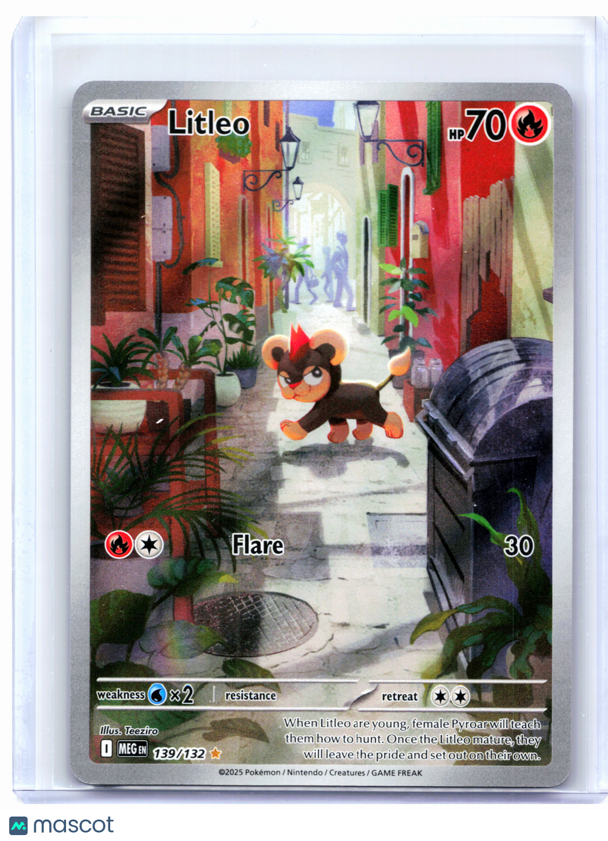 2025 Pokemon—Litleo #139/132 Mega Evolution Base Set—Illustration Rare Holo