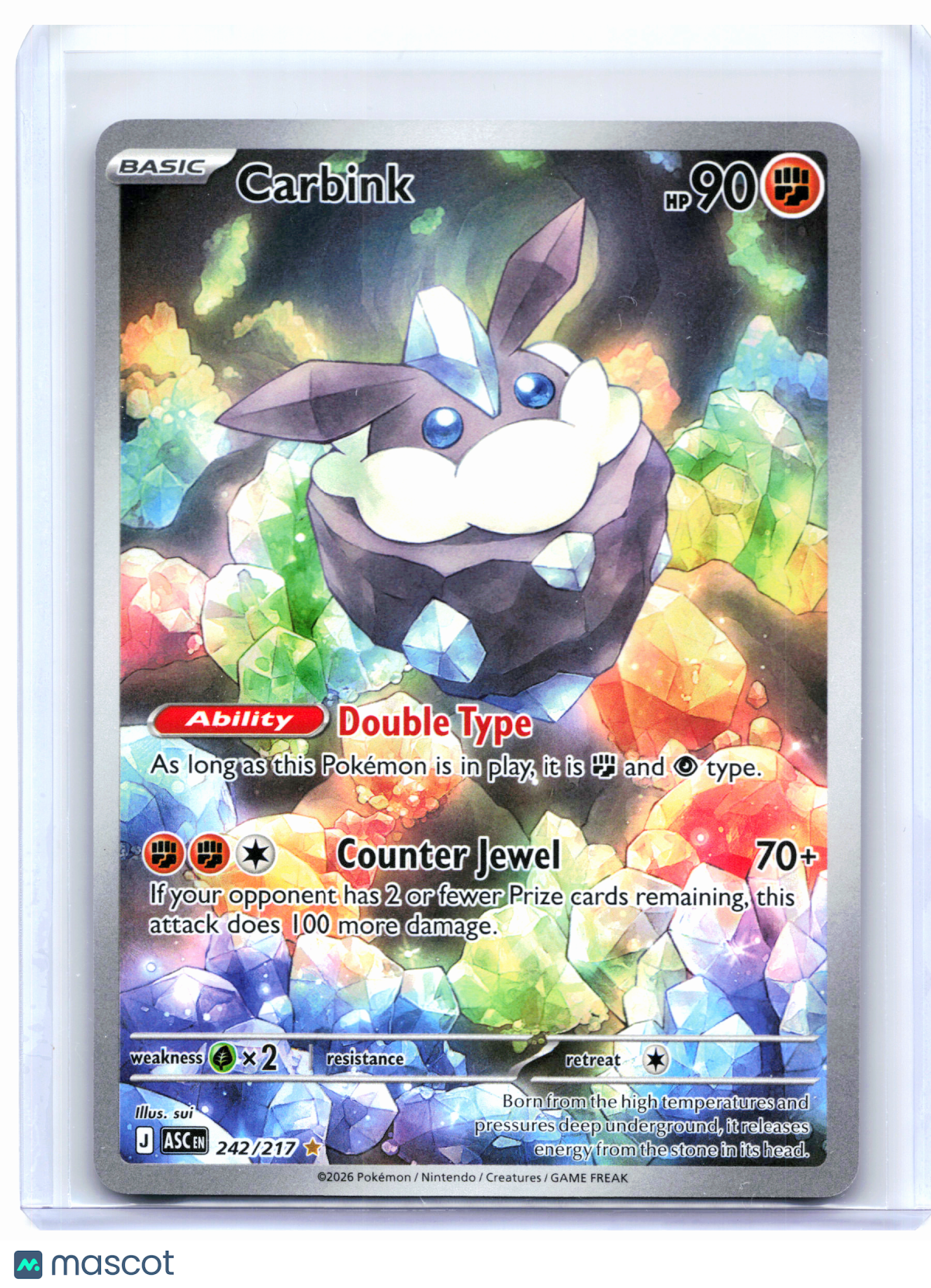 2026 Pokemon—Carbink #242/217 Ascended Heroes—Illustration Rare Holo