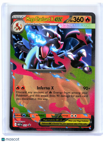 2026 Pokemon—Mega Charizard X ex #029 Mega Evolution Promo—Black Star Promo Holo