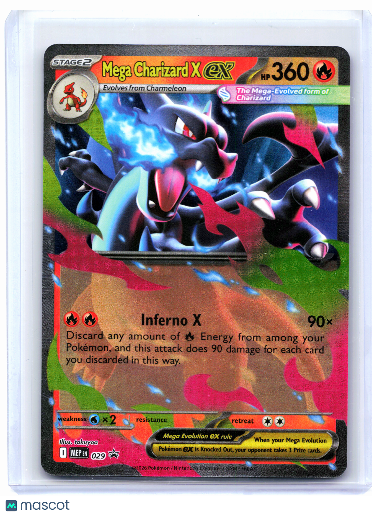 2026 Pokemon—Mega Charizard X ex #029 Mega Evolution Promo—Black Star Promo Holo