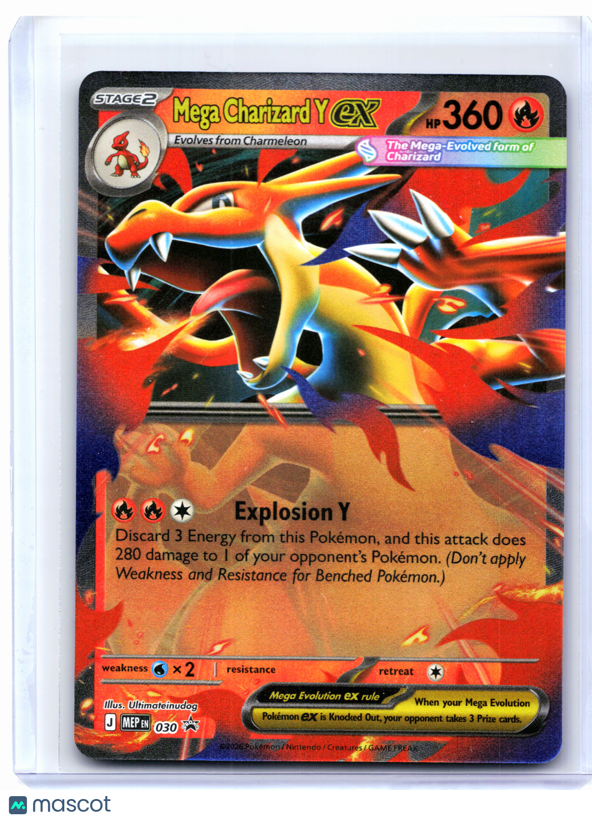 2026 Pokemon—Mega Charizard Y ex #030 Mega Evolution Promo—Black Star Promo Holo