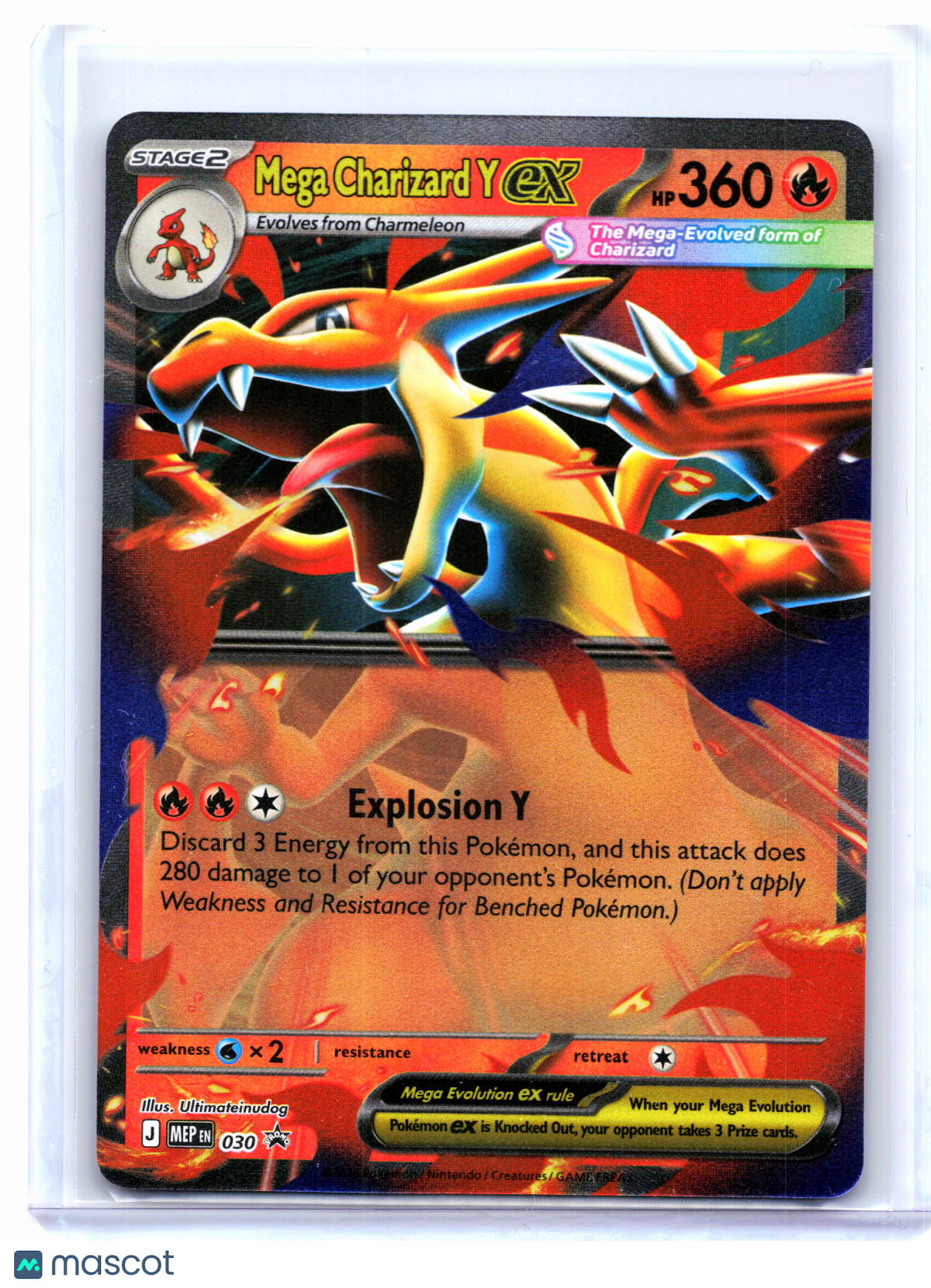 2026 Pokemon—Mega Charizard Y ex #030 Mega Evolution Promo—Black Star Promo Holo