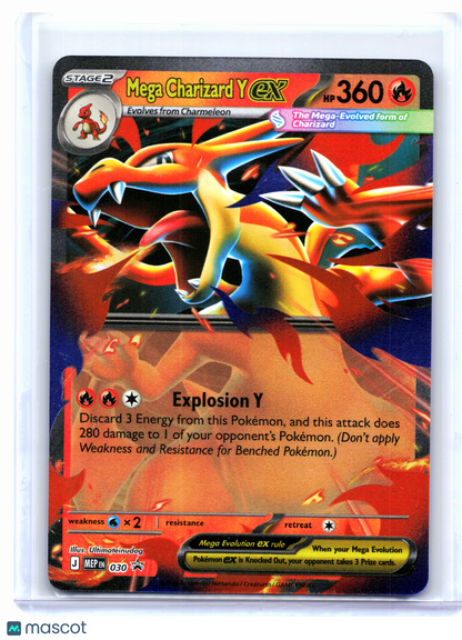 2026 Pokemon—Mega Charizard Y ex #030 Mega Evolution Promo—Black Star Promo Holo
