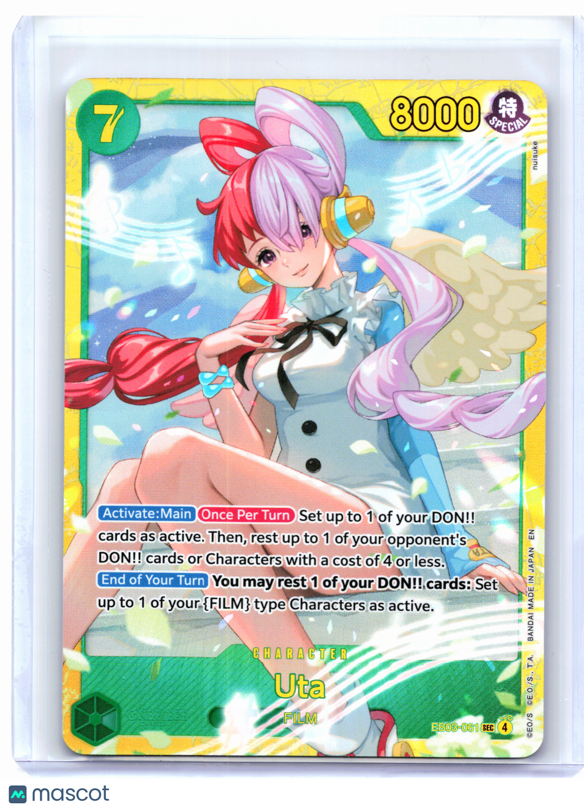 2026 One Piece Card Game—Uta #EB03-061 Heriones Edition—Secret Rare Foil