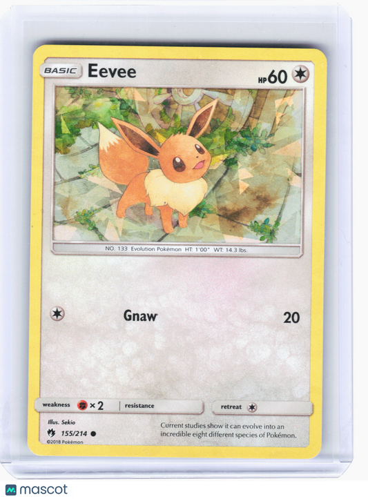 2018 Pokemon—Eevee #155/214 Deck Exclusives—Common Cracked Ice Holo [Damaged]