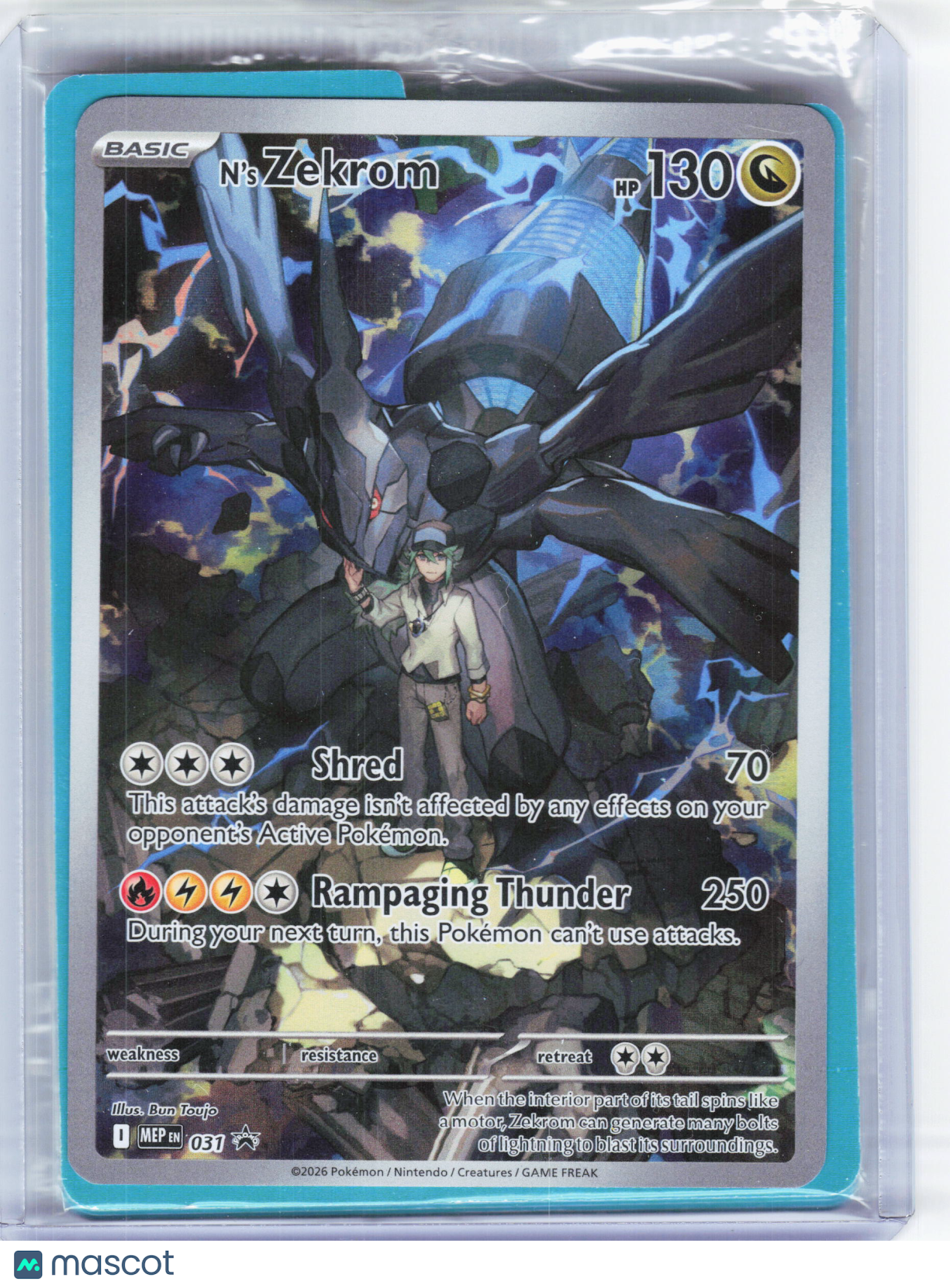 2026 Pokemon—N's Zekrom #031 Mega Evolution Promo—Black Star Promo Holo [Sealed]